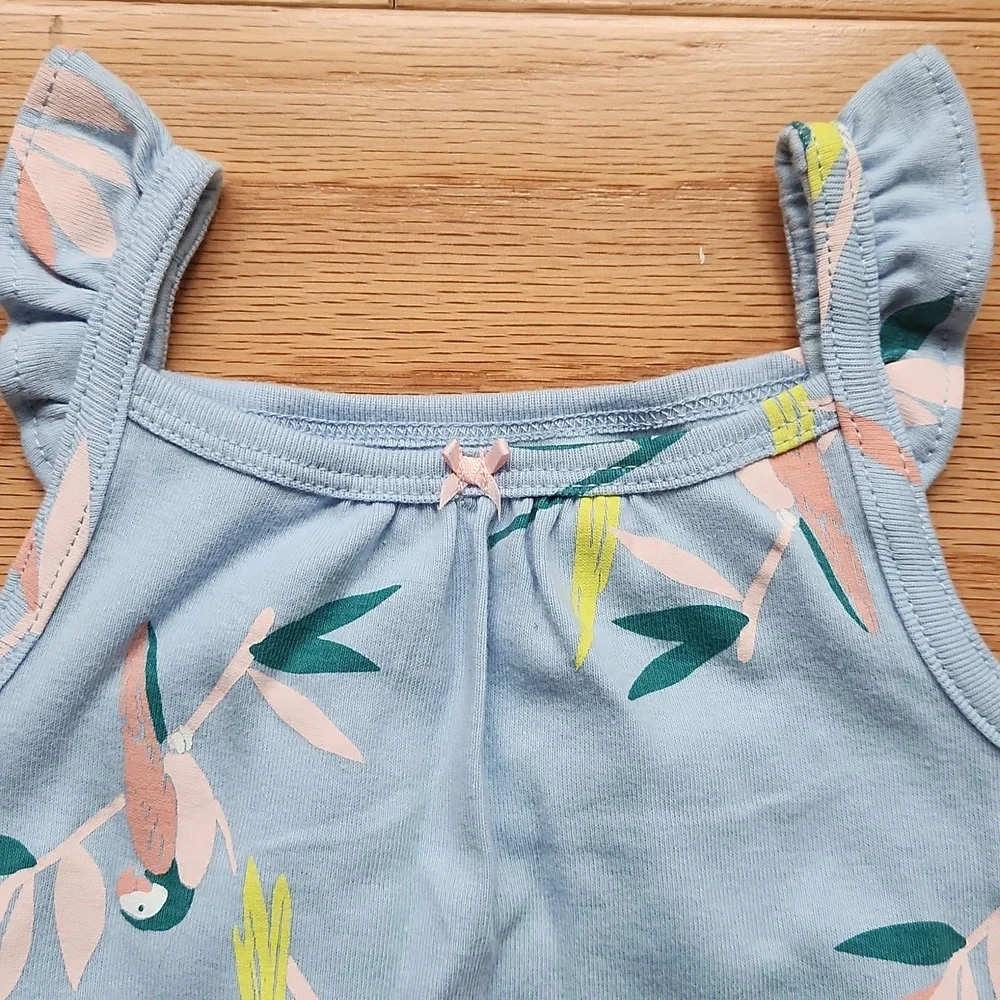 NWT Carter's Baby Blue Parrot Romper 24 Months